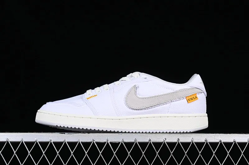 All categories Air Jordan Jordan series basketball shoes Air Jordan 1 Low Y version Uion LA x Air Jordan AJ1 KO Low joint white and gray low-top retro basketball shoes DO8912-101